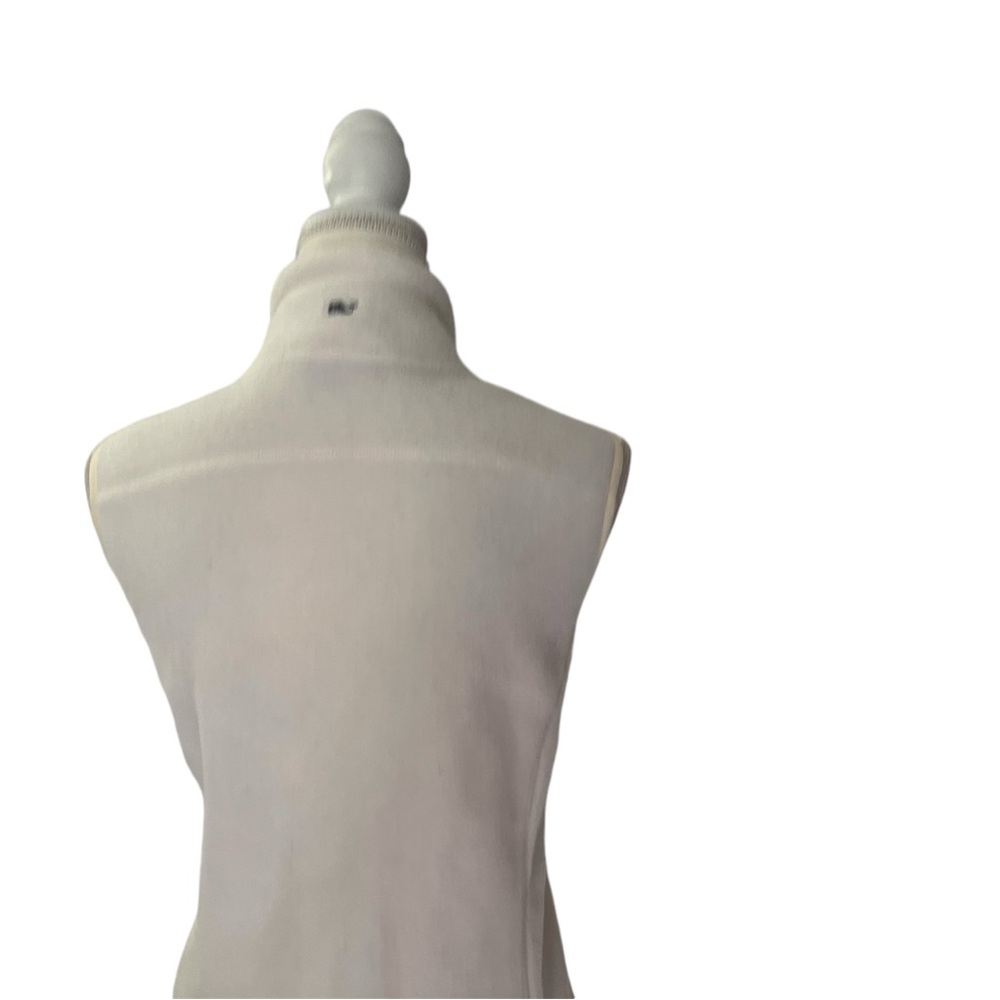 Vineyard Vines Off White Cream Fleece Vest Jacket Size Medium - Picture 5 of 9